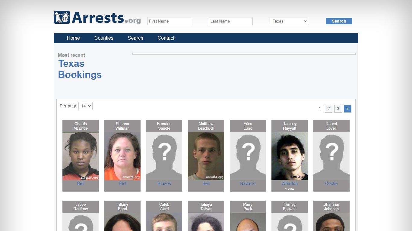 Texas Arrests and Inmate Search